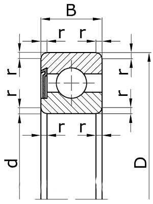 Подшипник 6001/2,5